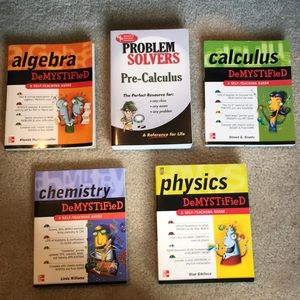 Algebra, Calculus, Chemistry, Physics books